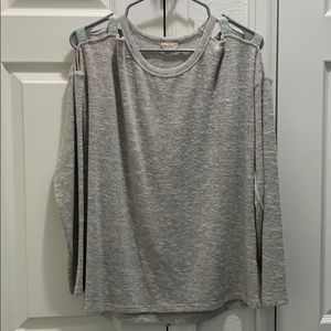 Cold shoulder sweater